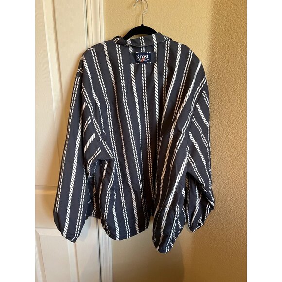 Krost x Nautica rope print Mens Windbreaker Jacket NWOT  -‎ Size XL - Picture 7 of 8